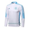 Sudadera De Entrenamiento Trajes FC Bayern de Múnich Cremallera De Cuarto 2022-23 Azul Blanco - Hombre